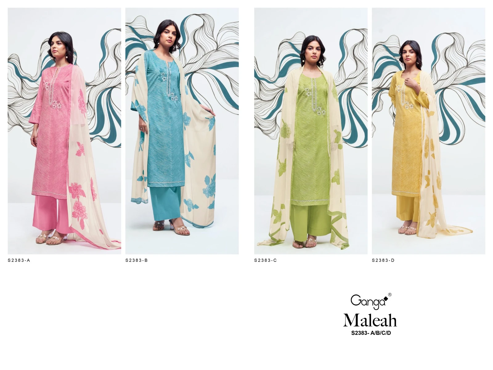 Ganga Maleah 2383 Premium Cotton Printed Wholesale Salwar Suit Catalog — Wholesale Salwar Suits, Ganga wholesale from Surat — view 6